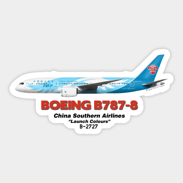 Boeing B787-8 - China Southern Airlines "Launch Colours" Sticker by TheArtofFlying